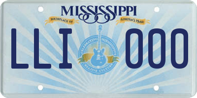MS license plate LLI000