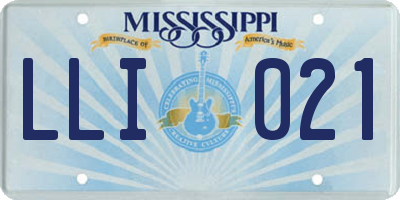 MS license plate LLI021