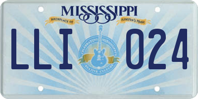 MS license plate LLI024