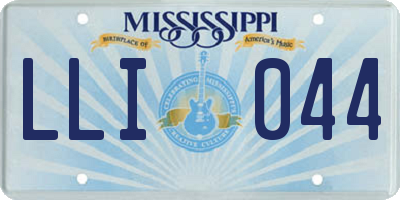 MS license plate LLI044