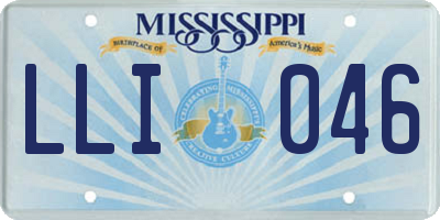 MS license plate LLI046