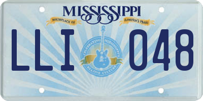 MS license plate LLI048
