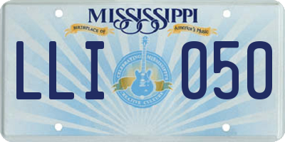 MS license plate LLI050
