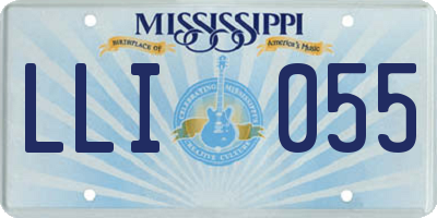 MS license plate LLI055