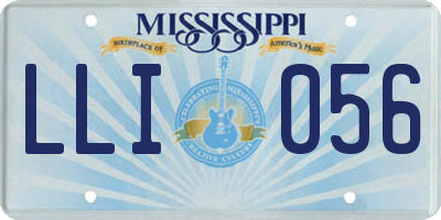 MS license plate LLI056