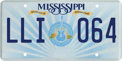 MS license plate LLI064