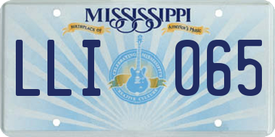 MS license plate LLI065