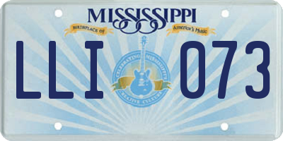 MS license plate LLI073