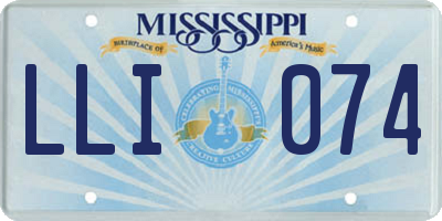 MS license plate LLI074