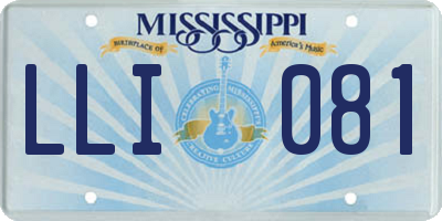 MS license plate LLI081