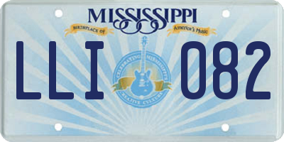 MS license plate LLI082