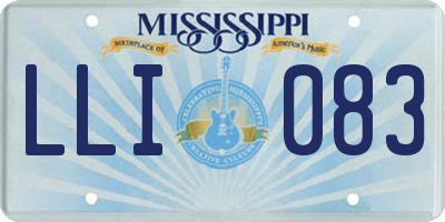 MS license plate LLI083
