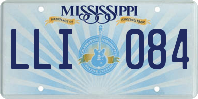 MS license plate LLI084