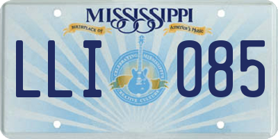MS license plate LLI085