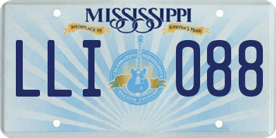 MS license plate LLI088