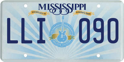 MS license plate LLI090