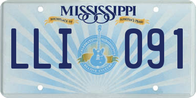 MS license plate LLI091
