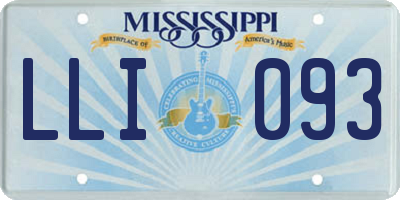 MS license plate LLI093