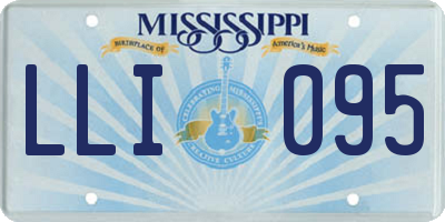 MS license plate LLI095