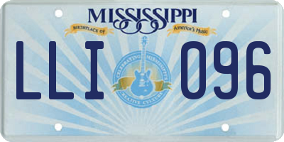 MS license plate LLI096
