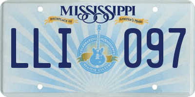 MS license plate LLI097