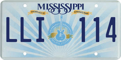 MS license plate LLI114