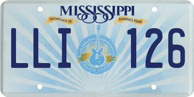 MS license plate LLI126