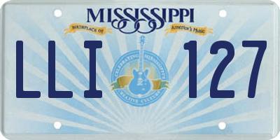 MS license plate LLI127