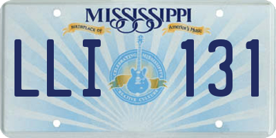 MS license plate LLI131