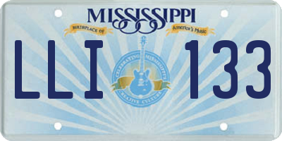 MS license plate LLI133