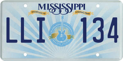 MS license plate LLI134