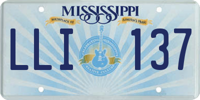 MS license plate LLI137