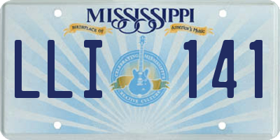 MS license plate LLI141