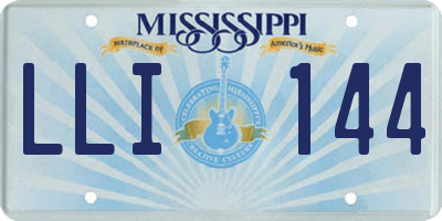 MS license plate LLI144