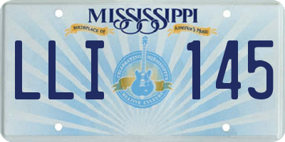 MS license plate LLI145