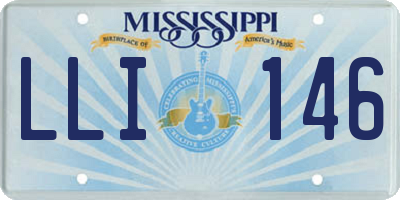 MS license plate LLI146