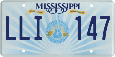 MS license plate LLI147