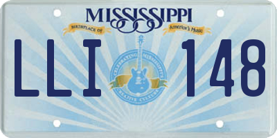 MS license plate LLI148