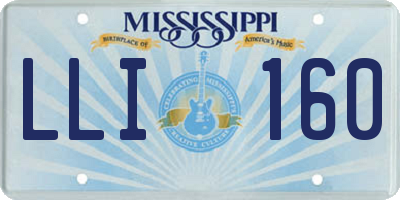 MS license plate LLI160