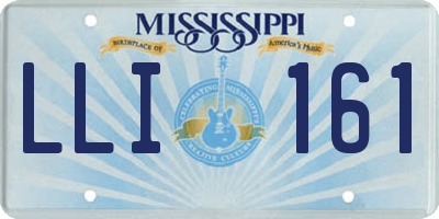 MS license plate LLI161