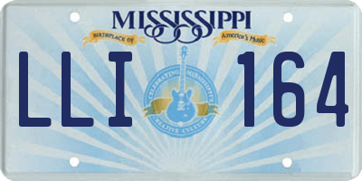 MS license plate LLI164