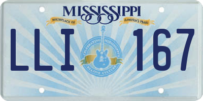 MS license plate LLI167