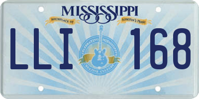 MS license plate LLI168
