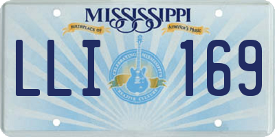 MS license plate LLI169