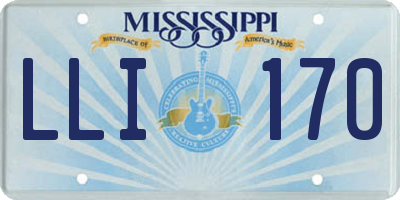 MS license plate LLI170