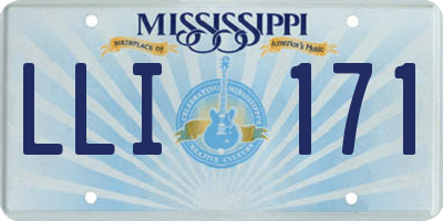 MS license plate LLI171