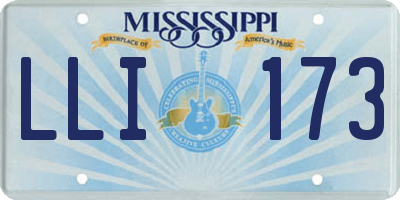 MS license plate LLI173
