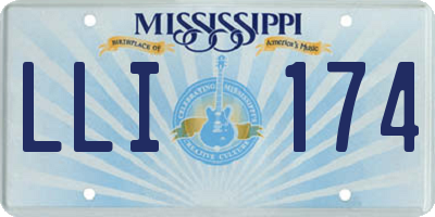 MS license plate LLI174