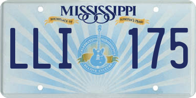MS license plate LLI175