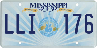 MS license plate LLI176